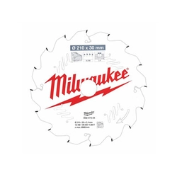 Milwaukee rundsavklinge 210 x 30 mm | antal tænder: 16 db | skærebredde: 2,4 mm