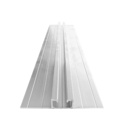 Mini binario in alluminio per pannello solare per piastra trapezoidale, pannello sandwich, basso, 13x90x400mm (senza EPDM e foro)