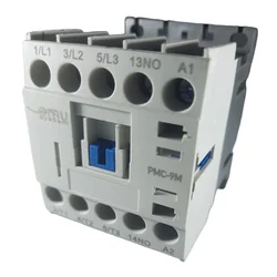 Mini contactor 9A con 3 polos de alimentación de bobina 24V AC + 1 contacto NA