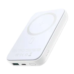 Mini Power Bank 10000mAh magnético con cargador QC PD USB USB-C, blanco