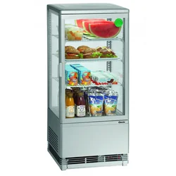 Mini vitrine refrigerada 78L,, prata