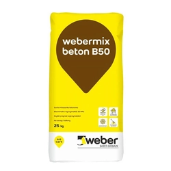 Mistura de concreto seco - concreto Webermix B50 25kg