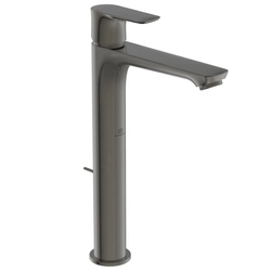 Mitigeur de lavabo Ideal Standard Connect Air, Gris Magnétique, haut, avec robinet de fond