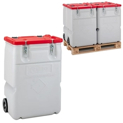 MOBIL BOX 170L hazardous waste container - red