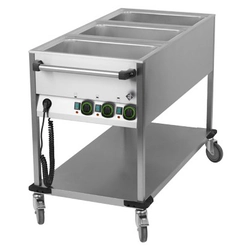 Mobile bain marie 3-komorowy