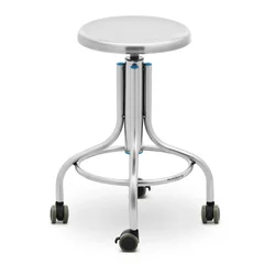 Mobile stool, height adjustable laboratory stool