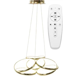 Moderne LED-Deckenleuchte + FERNBEDIENUNG APP794-CP Flat Gold