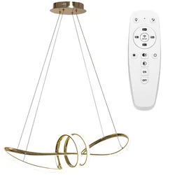 Moderne LED loftslampe + FJERNBETJENING APP824-CP Guld