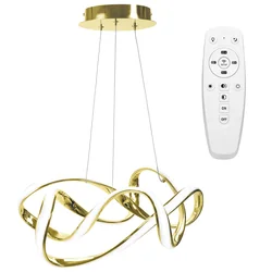 Moderne LED plafondlamp + EVE REMOTE APP821-CP Goud