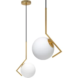 Moderne loftslampe i glas, APP429-1CP guld