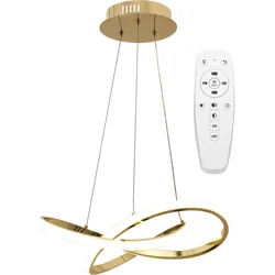 Moderne ringhängende Deckenleuchte LED + Fernbedienung APP390-CP Gold