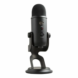 Modri črni mikrofon Yeti