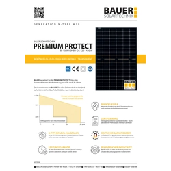 Module PV 420W (panneau solaire) Bauer Solar Bifacial 420 W