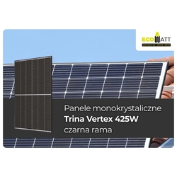 Module PV (panneau photovoltaïque) Trina Vertex 425W S TSM-425DE09R.08 425 cadre noir