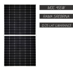 Módulo fotovoltaico AKCOME 455W PRATA MONO 9BB MEIO CORTE