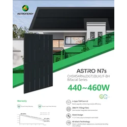 Módulo fotovoltaico Astronergy CHSM54RNs(DG)(BLH)/F-BH 445W 445W Totalmente negro