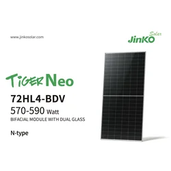 Modulo fotovoltaico bifacciale Jinko Solar Tiger Neo tipo N JKM585N-72HL4-BDV 585W,