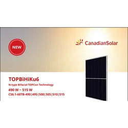 Módulo fotovoltaico Canadian Solar CS6.1-60TB-500 500W Plata