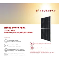 Módulo fotovoltaico Canadian Solar HiKu6 CS6W-545MS 545W