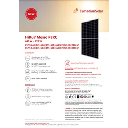 Módulo fotovoltaico Canadian Solar HiKu7 CS7N-665MS 665W