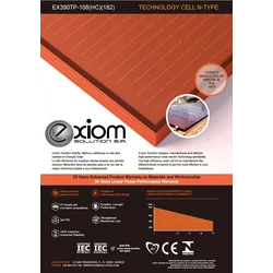 Módulo fotovoltaico: EXIOM: MÓDULO ROJO: EX390TP-108(HC)(182)