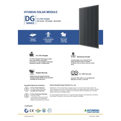 Módulo fotovoltaico Panel fotovoltaico 415Wp Hyundai HiE-S415DG(BF) G12 PERC Tejas Marco negro Marco negro