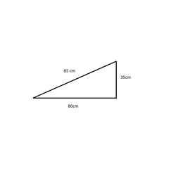 Montāžas trīsstūris - izgatavojamo elementu komplekts, 2 horizontālie paneļi + sliedes, Santinex skavas (MJ)