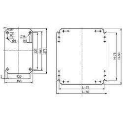 Монтажна плоча на Schneider 300 x 250mm стомана (NSYMM3025)