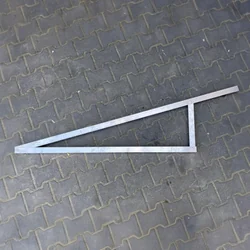 Montažni trikotnik, nastavljen kvadrat PV 15° navpično + fotovoltaični vijaki