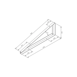 Montážní trojúhelník TR2 30 stupně INVAZIVNÍ MODUL HORIZONTÁLNÍ