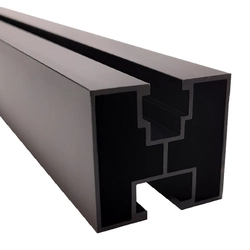 Monteringsprofil i aluminium 40x40 mm sexkantsbult L:2200mm svart