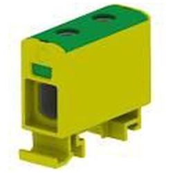 MOREK Connector thread.AL/CU/ 1,5-50 mm2 TS35 1-tor 2-otw terminal OTL50 yellow-green (MAA1050Y10)