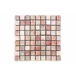 Mosaïque de marbre de Garth sur maille rouge 1m2