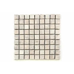 Mosaïque de marbre Garth sur grille crème 1 m2