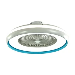 Motor CA do ventilador de caixa - Anel branco + azul - 45 Watts - 3000 Lúmens - 3IN1