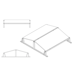 Mounting triangle TR2 15 degrees DOUBLE-SIDED