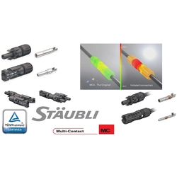 MULTI-CONTACT Savienotājs MC4 spraudnis + kontaktligzda 4-6MM2 uzstādīšanai sadales skapī