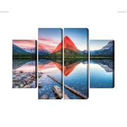 Multi-part Image of Swiftcurrent Lake In The USA