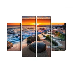 Multi-part Sunset Beach Painting 3D