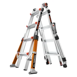 Multifunctionele ladder, Conquest All-Terrain Pro M17, Little Giant laddersystemen, 4x4, Аluminum treden