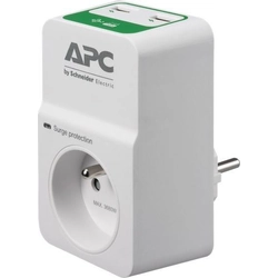 Multiprise avec protection contre les surtensions APC Essential 1 prise 2xUSB blanc (PM1WU2-FR)