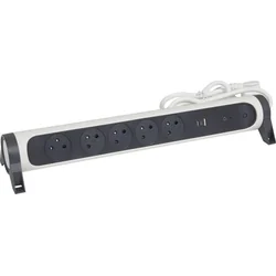 Multiprise Legrand Câble rallonge avec USB 5X2P+Z 1.5M-B/G Legrand 049421 himp