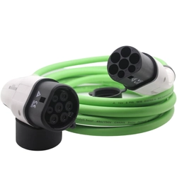 Nabíjecí kabel pro elektromobily, TYP 2, 32A, třífázový, 22KW, zelený, POLYFAZER Z SERIES