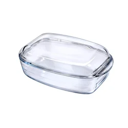 Naczynie żaroodporne z pokrywą OVENCHEF transparentny 370x215x(H)140mm