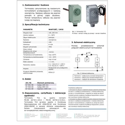 Nedsænkningstermostat TC2, 0/90°C, ekstern indstilling, kapillær 1000mm