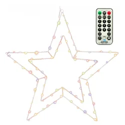 NEXOS LED Christmas decoration, silver star, 50 cm