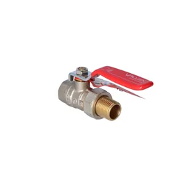 Nickel plated ball valve with gland with half screw with steel lever (DSt) ONYX 1/2 inch