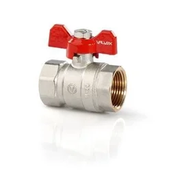 Nickel plated ORO ball valve with aluminium butterfly choke (MAl) (N-N version) 1 cal