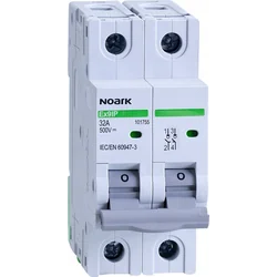 Noark Interrupteur-sectionneur Noark 101755 2M 2-bieg 32A 500V DC