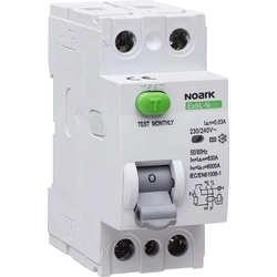 Noark NOARK Disjuntor de corrente residual RCCB 2P 25A 0,03A Tipo AC Ex9L-N 108314